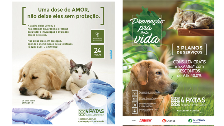 4patas veterinaria, matera propaganda